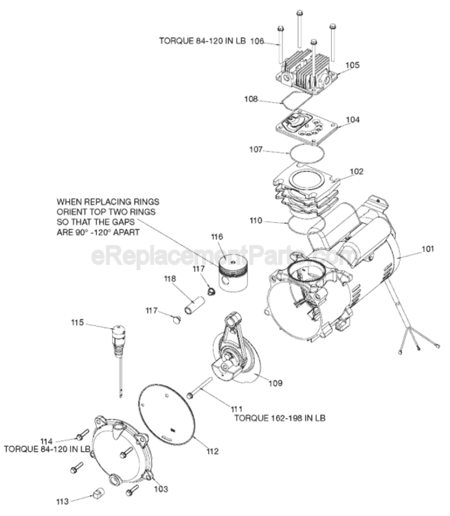 Page B Diagram and Parts List for CPLDC2541S Type 0 Porter Cable Compressor